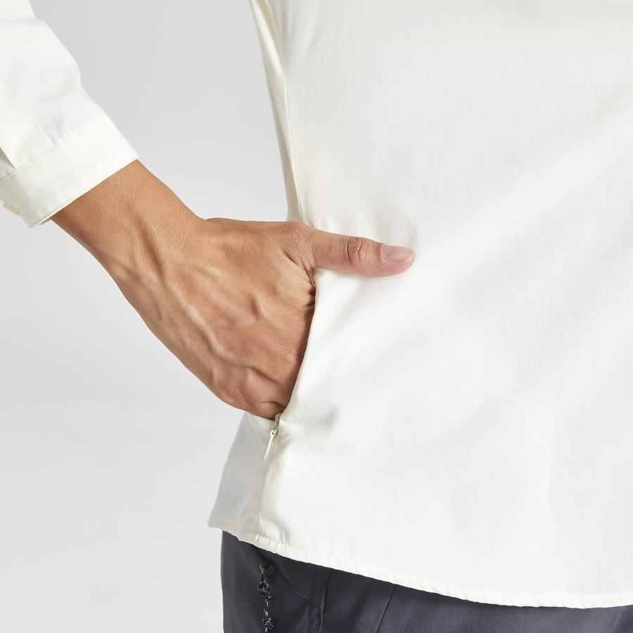 Light Blue Craghoppers Kiwi II Long Sleeved Women's Shirts | TKG197BL