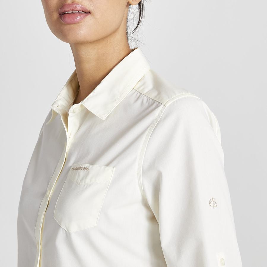 Light Blue Craghoppers Kiwi II Long Sleeved Women's Shirts | TKG197BL