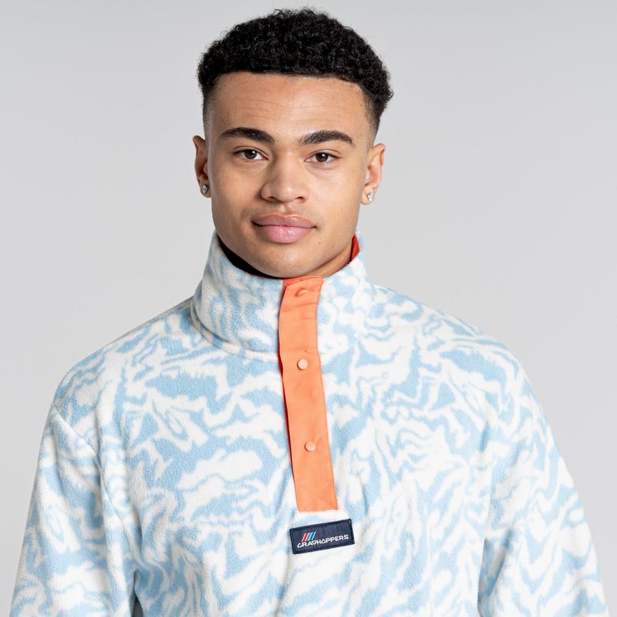 Light Turquoise Craghoppers Teton Overhead Men's Sweatshirts | JZD2638BK
