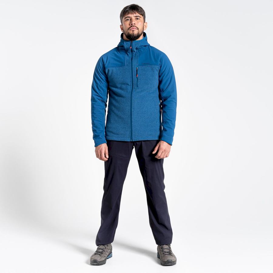 Navy Blue Craghoppers Abrigo Hooded Men's Sweaters | TSR1522XZ