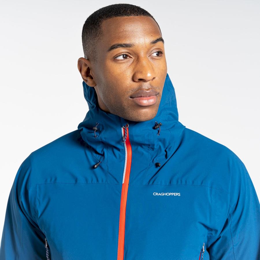 Navy Blue Craghoppers Waterproof Gryffin Men's Jackets | BXS8266AU