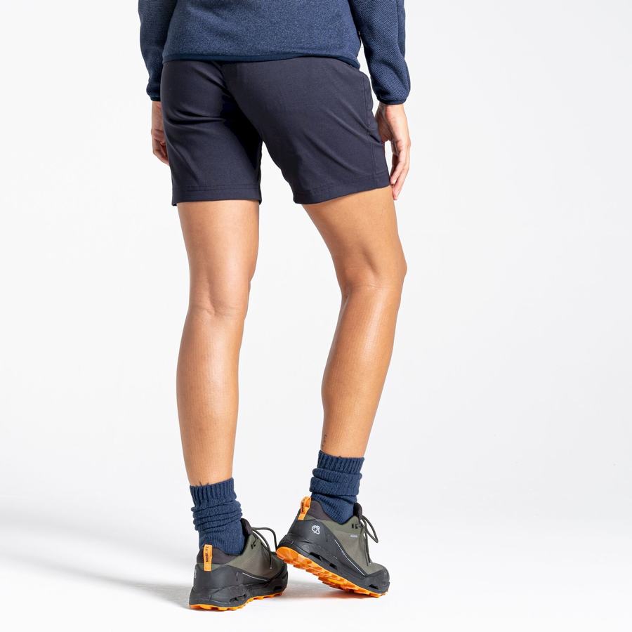 Navy Craghoppers Stretch Kiwi Pro III Women's Shorts | GET4235WG
