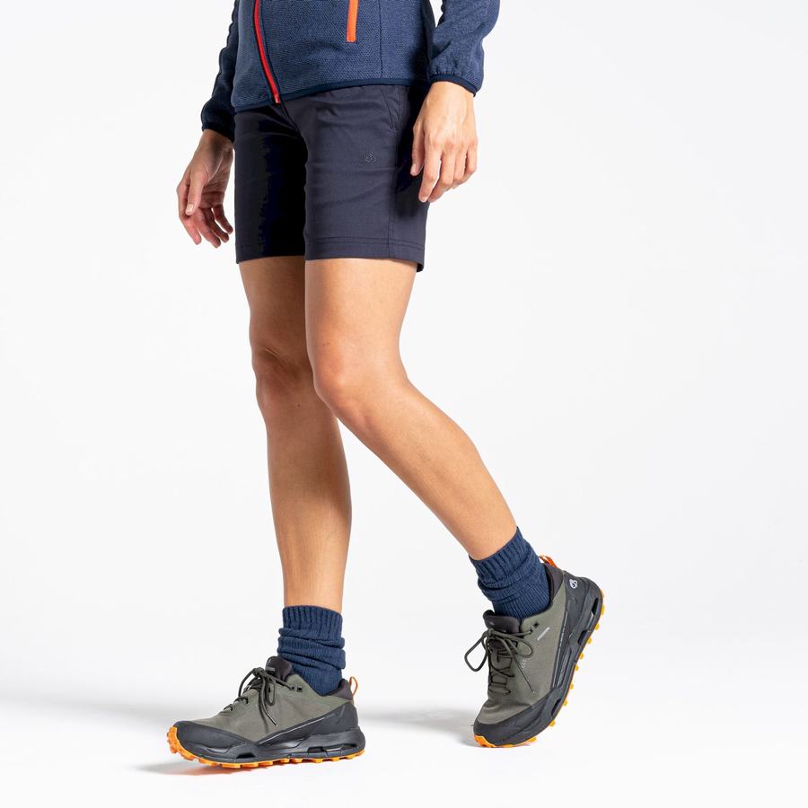 Navy Craghoppers Stretch Kiwi Pro III Women's Shorts | GET4235WG