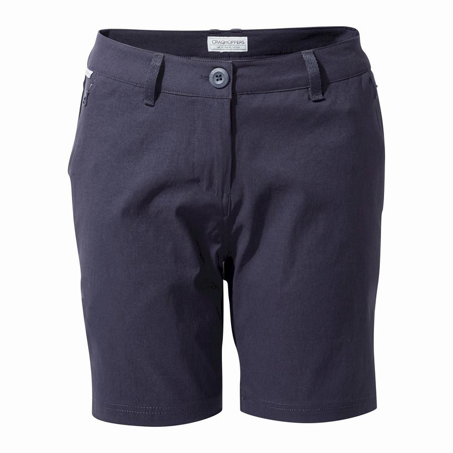 Navy Craghoppers Stretch Kiwi Pro III Women's Shorts | GET4235WG