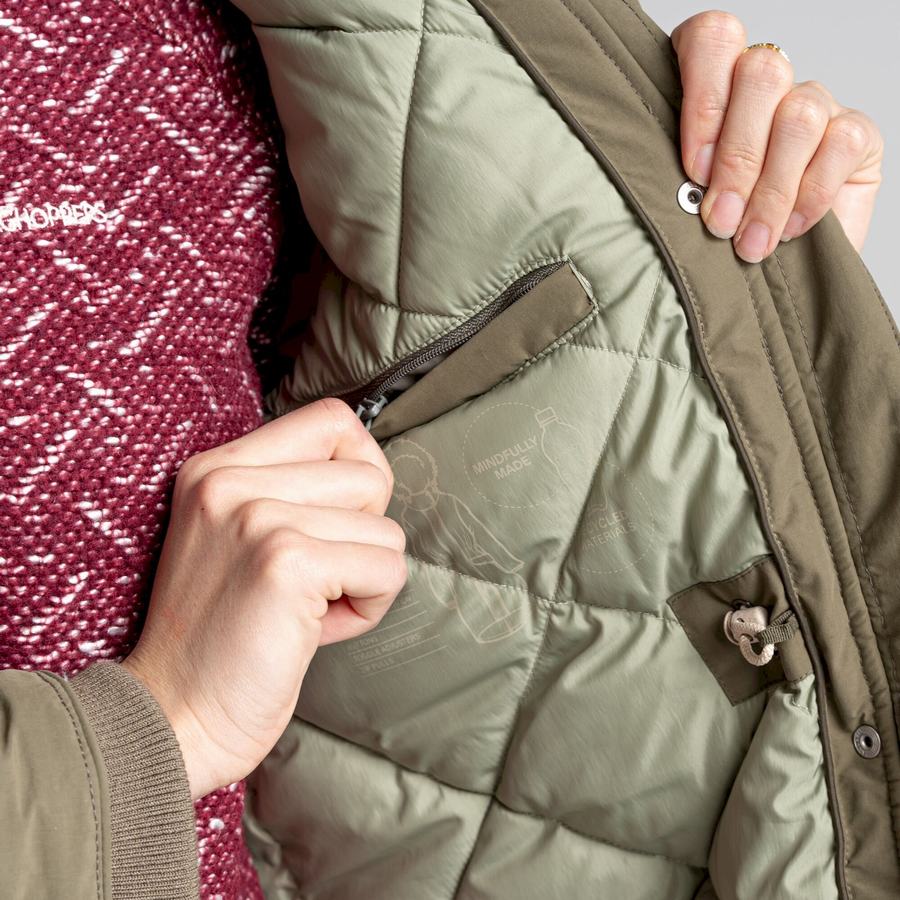Olive Craghoppers Lundale Insulated Women's Jackets | XBF7237RV