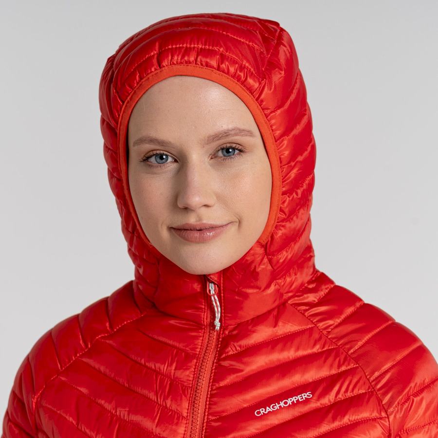 Orange Craghoppers ExpoLite Insulated Hooded Women's Jackets | BPQ7458SQ