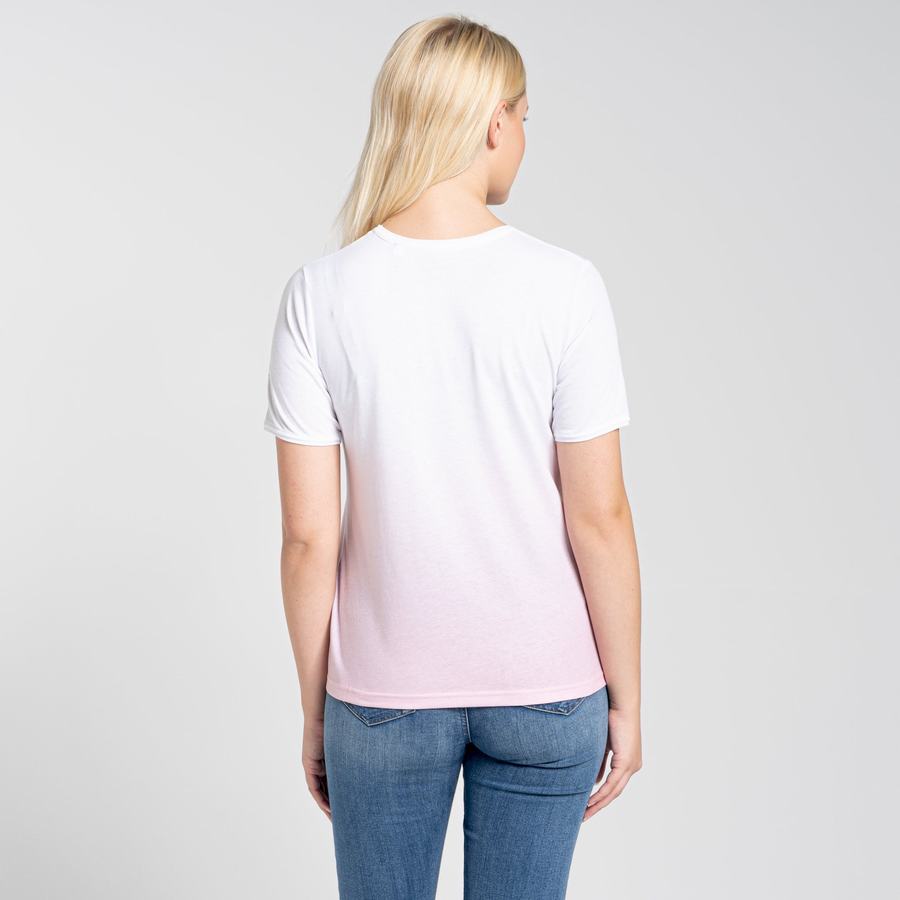 Pink Craghoppers Ilyse Short Sleeved Women's T-Shirts | ZJK990OT