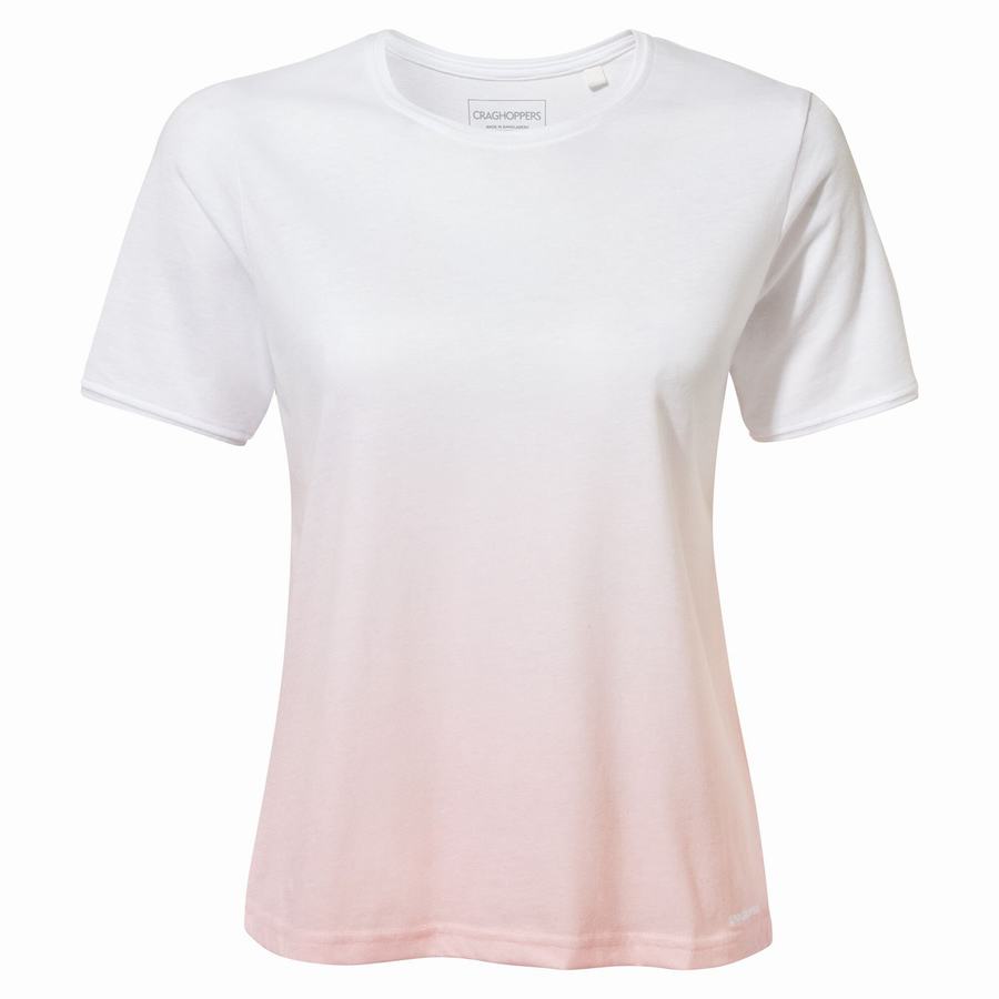 Pink Craghoppers Ilyse Short Sleeved Women's T-Shirts | ZJK990OT