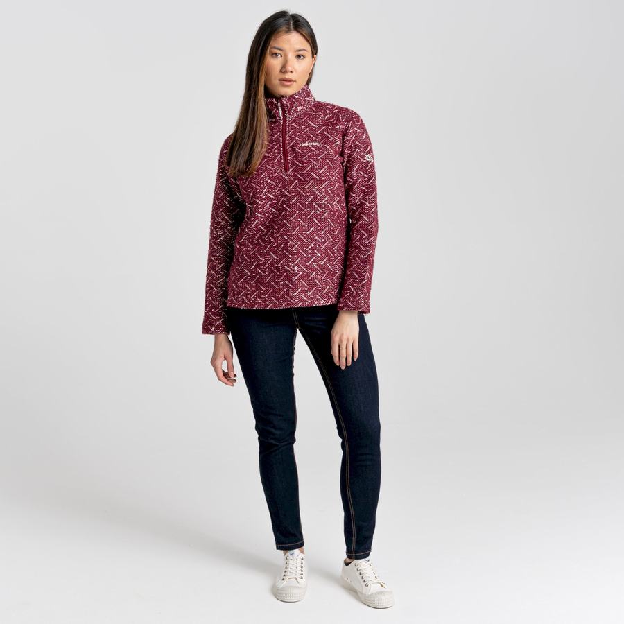 Purple Craghoppers Talladale Half Zip Women's Sweaters | YHS637DO