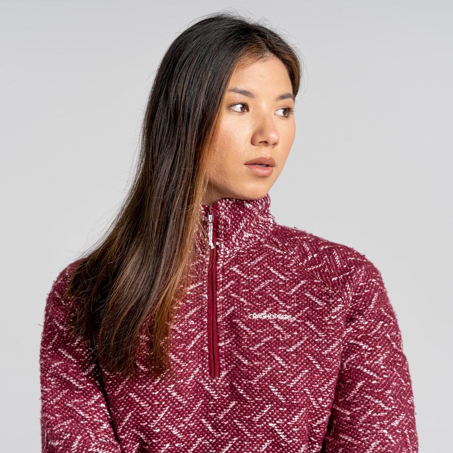Purple Craghoppers Talladale Half Zip Women's Sweaters | YHS637DO