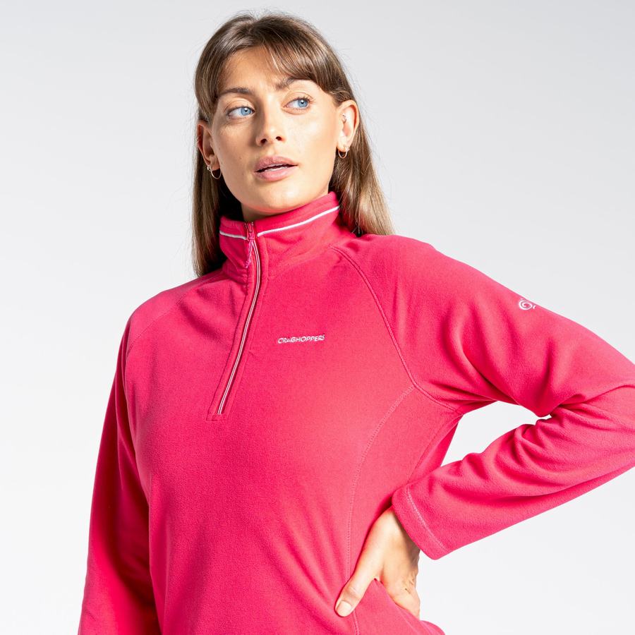 Purple Flower Craghoppers Miska Half Zip Women's Sweaters | LSR9542MY