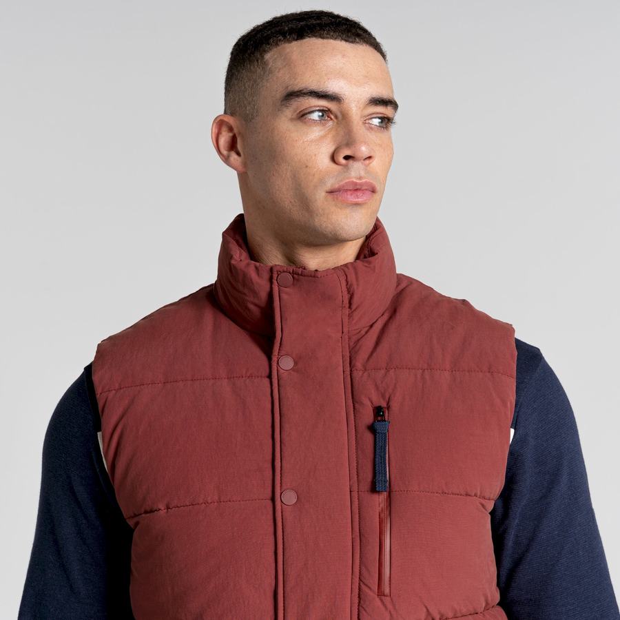 Red Craghoppers Dunbeath Vest Men's Gilets | SHI277YO