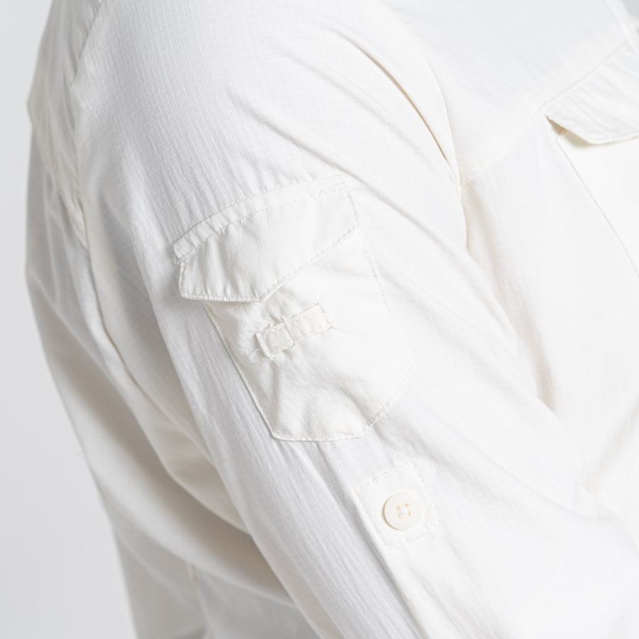 White Craghoppers NosiLife Adventure II Long Sleeved Women's Shirts | ZUK7743SF