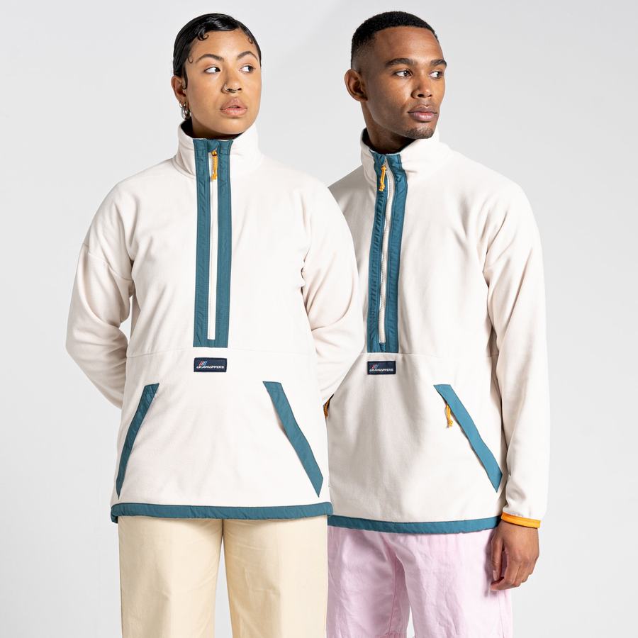 White Craghoppers Welwood Half Zip Men\'s Sweaters | BIY8612WI