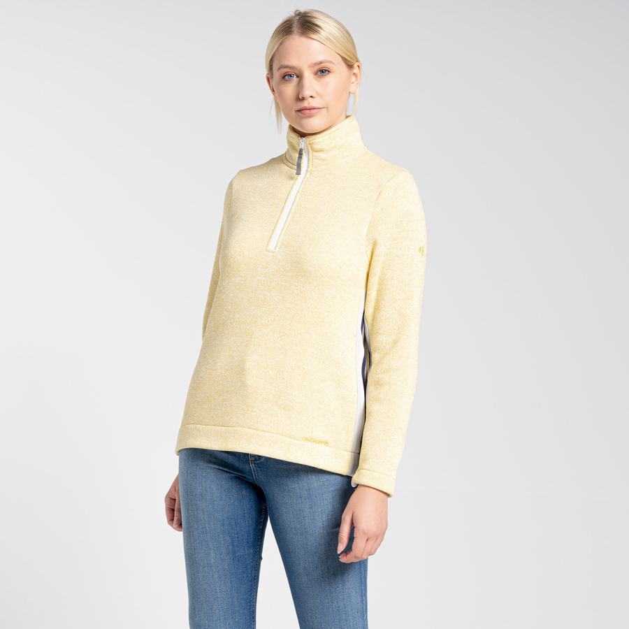 Yellow Craghoppers Pinalla Half Zip Women's Sweaters | YWR563WN