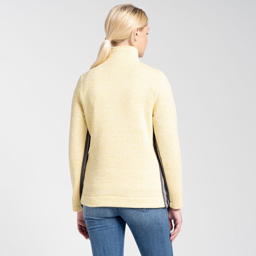 Yellow Craghoppers Pinalla Half Zip Women's Sweaters | YWR563WN